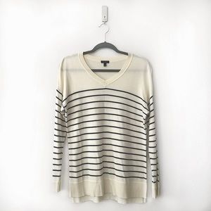 Blue and Cream Striped Sweater from Talbots
